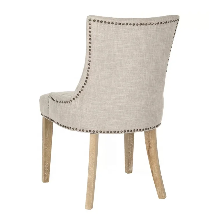 Modern Classic Design Room Furniture Table  Wood Legs Fabric Upholstered Dining Chair