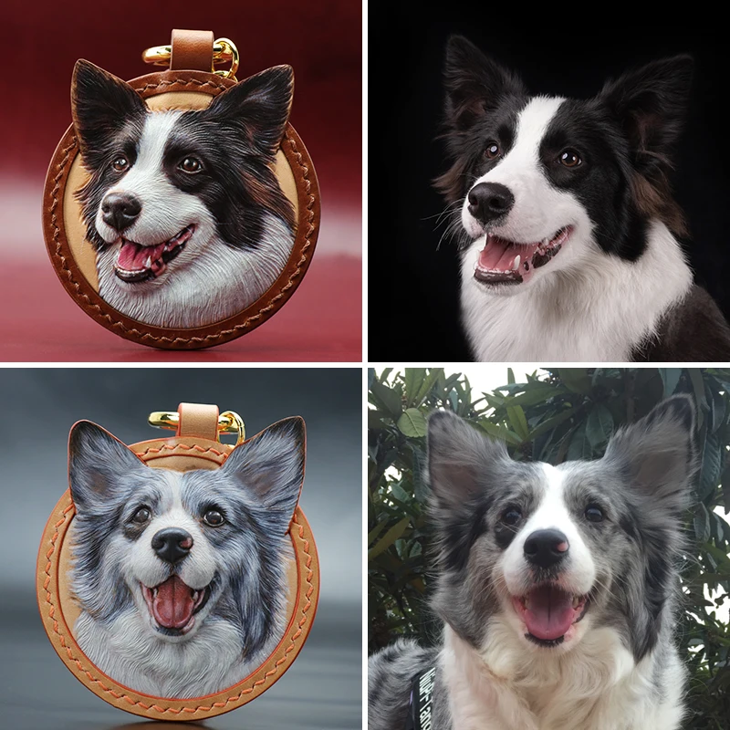 Pet Custom Needle Felted 3D Sculpture Wool leather Dog Cat Portrait Personalized Pet Figure Ornaments for Dog Lovers/Pet Loss