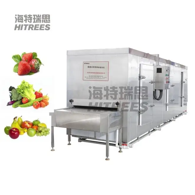 Industrial Chiller Tunnel Freezer Quick Freezing Machine Food Freezer
