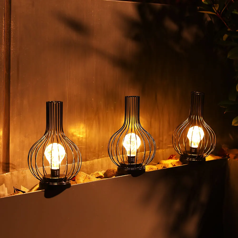 Retro Decorative Lighting Battery Operated Night Light Copper Wire LED Table Lamp For Home Decoration