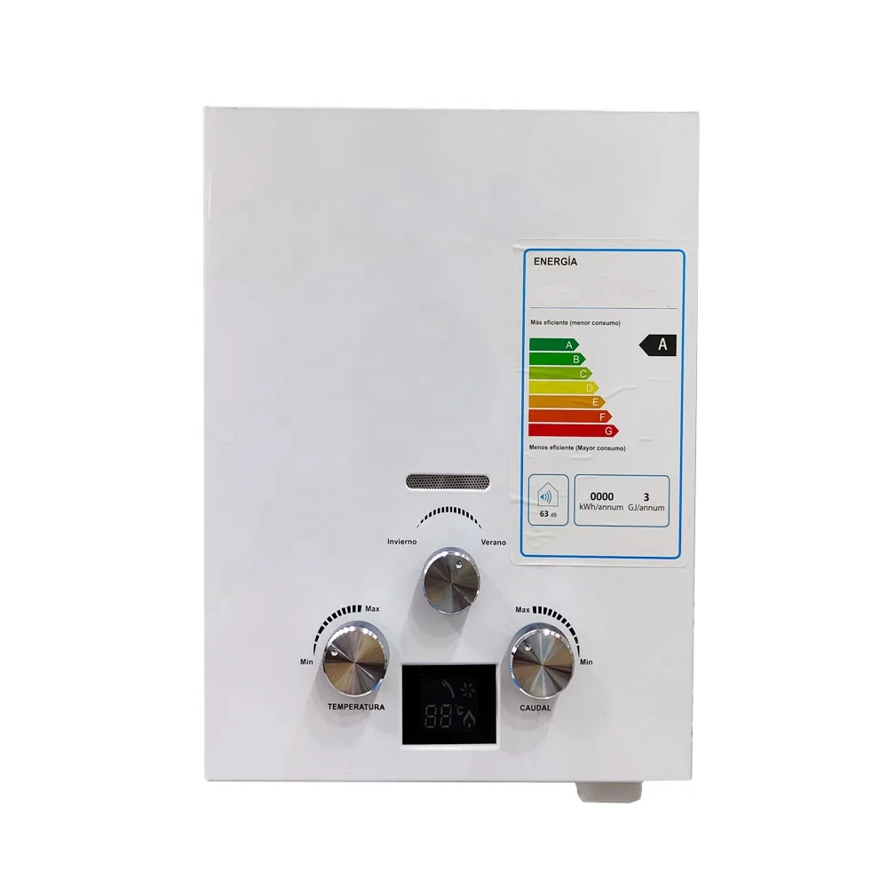 China factory price premium design tankless instant gas water heater and parts for bath shower with big LED display