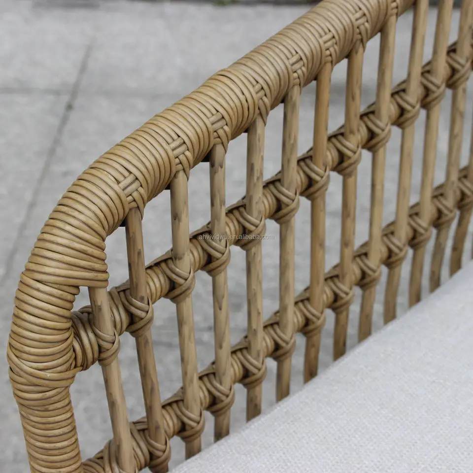 4 Pieces Rattan Outdoor Patio Chairs with Coffee Table&Cushions, All-Weather Rattan Outdoor Sofa, Outdoor Rattan Sofa Set