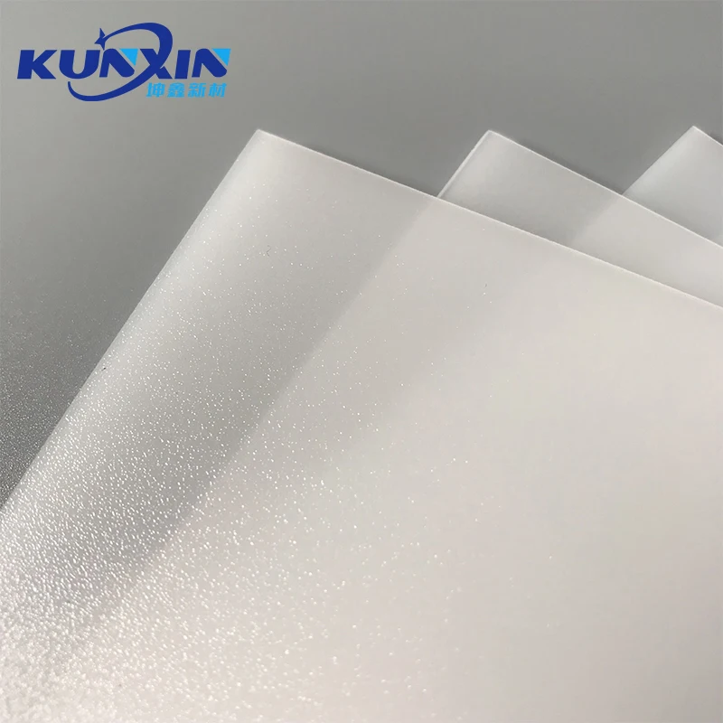 Supplier 0.5mm Frosted PC Sheet Led Square Optical Light Diffuse plastic Lamp Diffuser Sheet