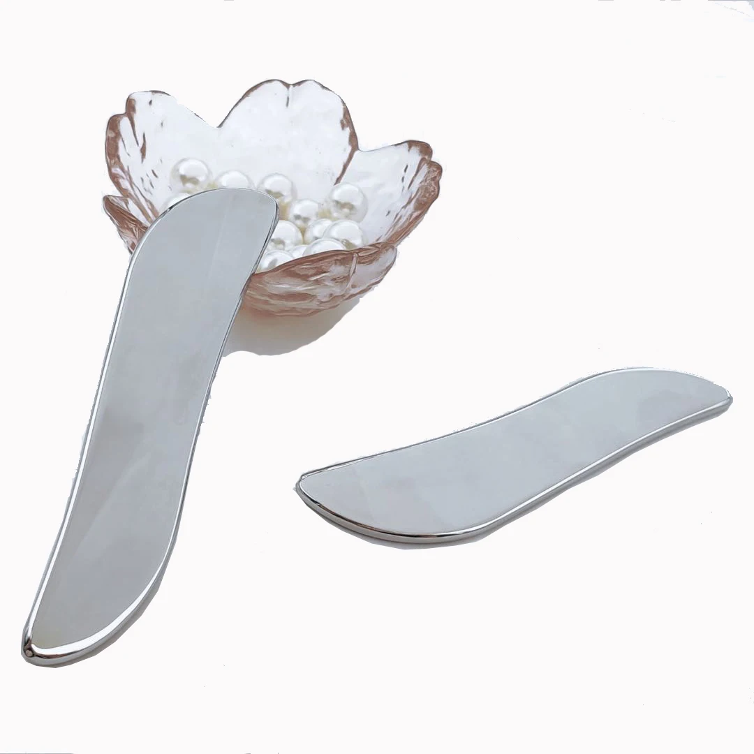 Stainless steel guasha customized type-S gua sha board for acupuncture scraping massage tool