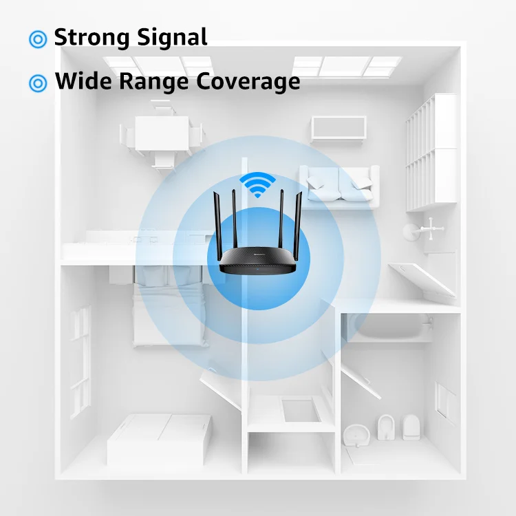 Amazon Top High Coverage Dual Band 300Mbps Gaming Router Gigabit Wifi Wireless Device For Home