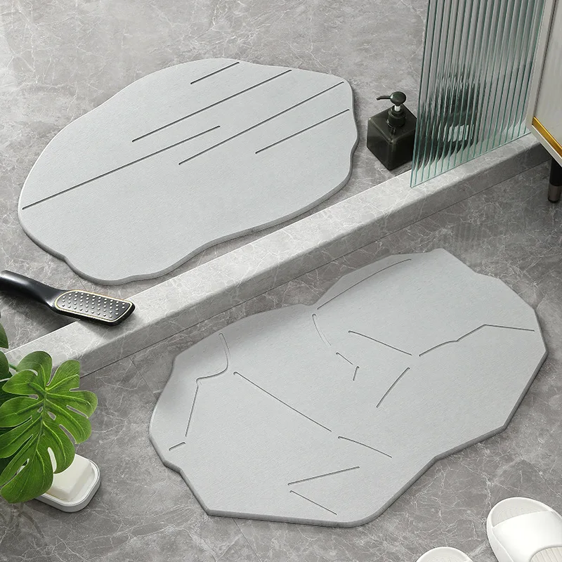 (CHAKME) Carton Emballage Avec Motif Personnali Tapis De Bain En Pierre Absorbent Diatomite