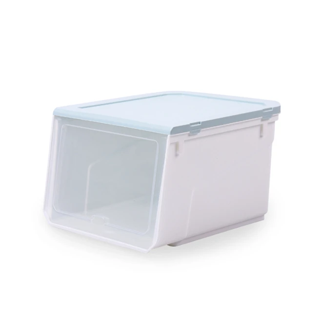 Plastic Storage Sneakers Shoe Box Boots Double Doorways Shoe Organizer