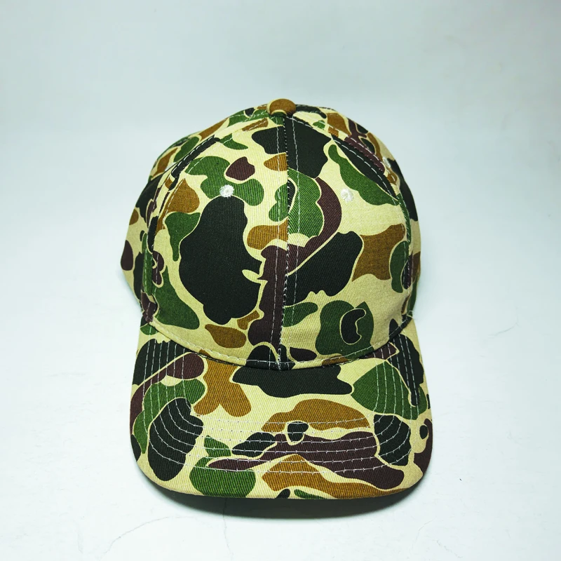 High Quality Custom Logo Dark Camo Dust Snapback Cotton Sport Baseball Cap