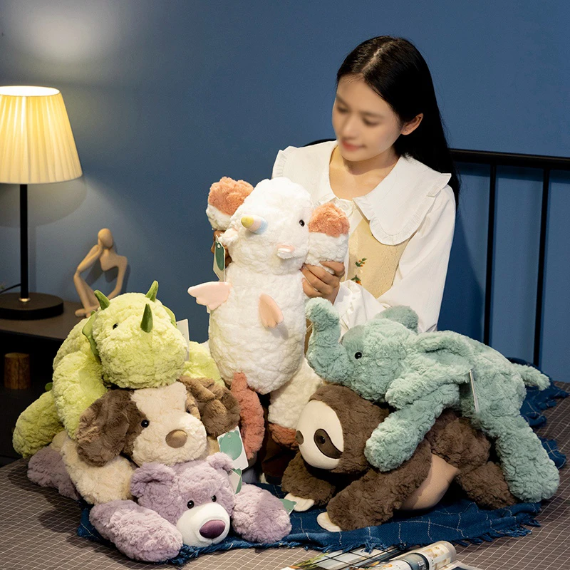 Custom dinosaur dog sloth bear unicorn elephant weighted plush toys custom animal soft toys design stuffed children
