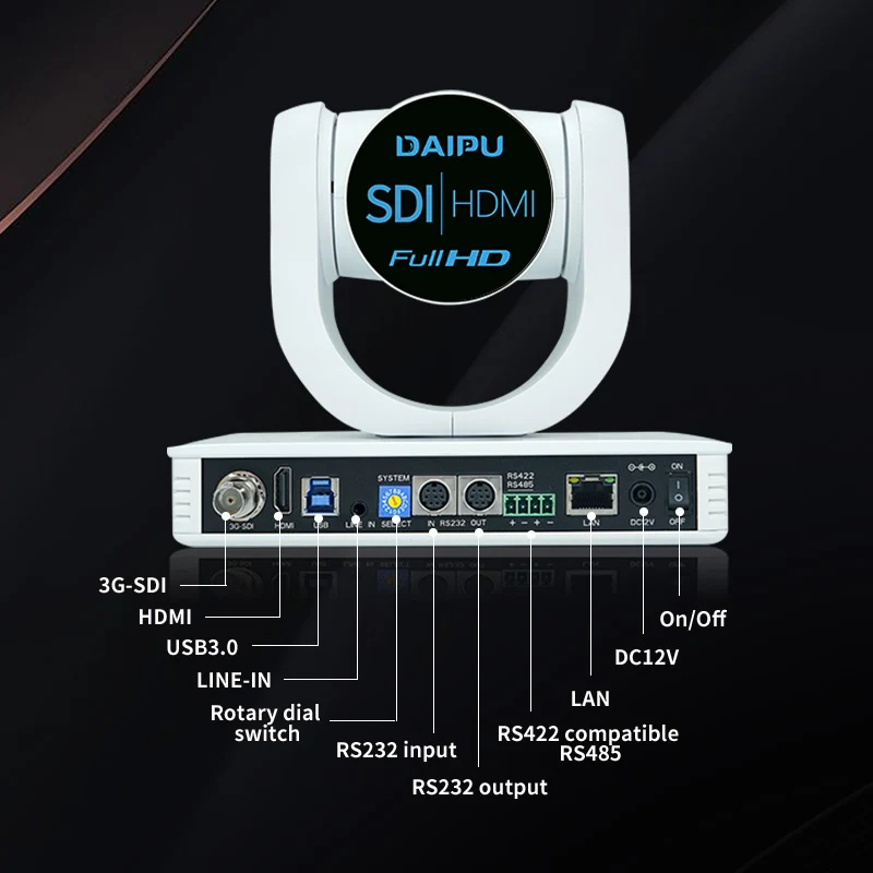 PTC-20S PoE HD-MI 3G-SDI USB 1080P60 HD IP Broadcasting Auto Tracking Video Conference Live Streaming PTZ Camera