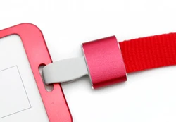 Metal  Name Badge ID card holder with lanyard