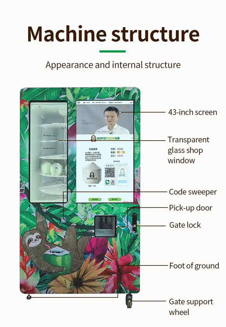 24-hours Automatic Smart Coconut Vending Machine