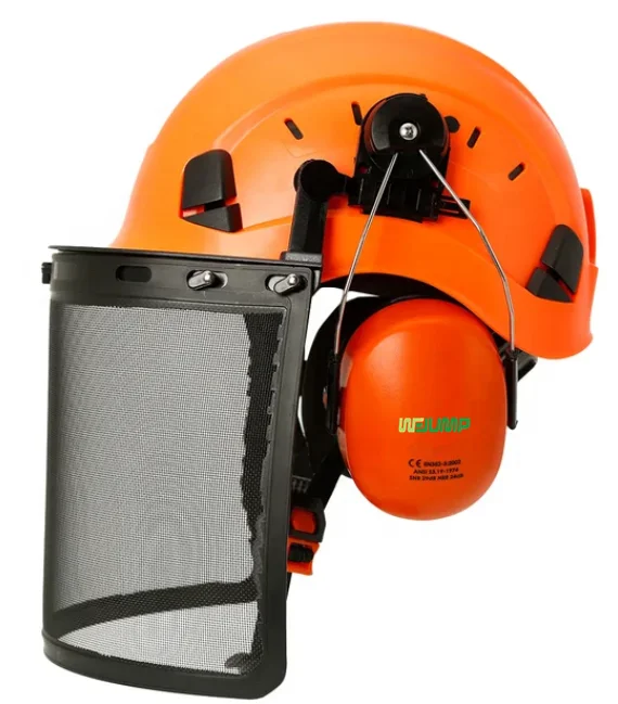 WEJUMP CE EN397 ANSI Hiking Helmets Working ABS Hard Hats Construction Safety Helmets With Vsior and earmuff