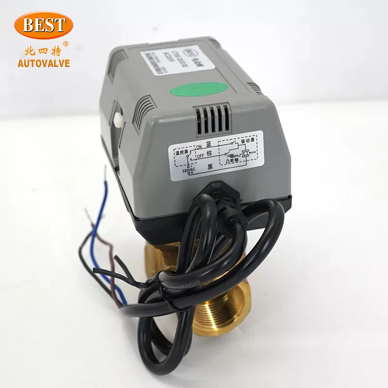 Valves  C700 220V 24V 12V AC DC 2 way 3 way Motorized Actuator Fan Coil DN15 DN25 motorized electric valve
