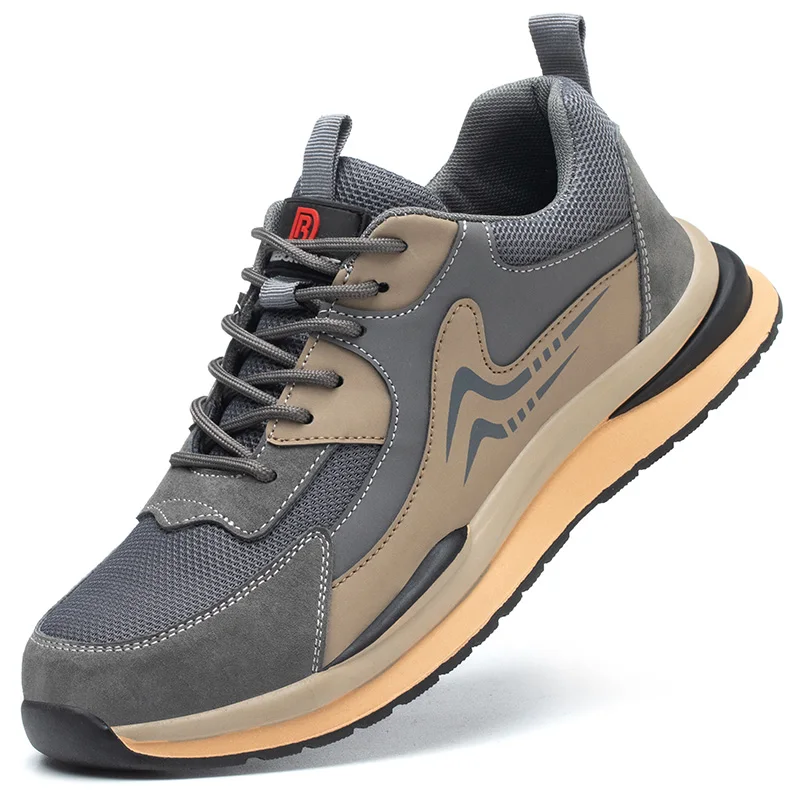 Los nuevos zapatos de seguridad antipinchazos antigolpes de gamuza de cuero puro de moda son muy rentables y de buena calidad.