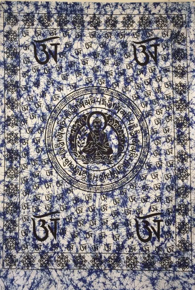 Tapestry Poster Small Wall Hanging Wonderful Door Decor Ethnic Cotton Handmade Lord Buddha