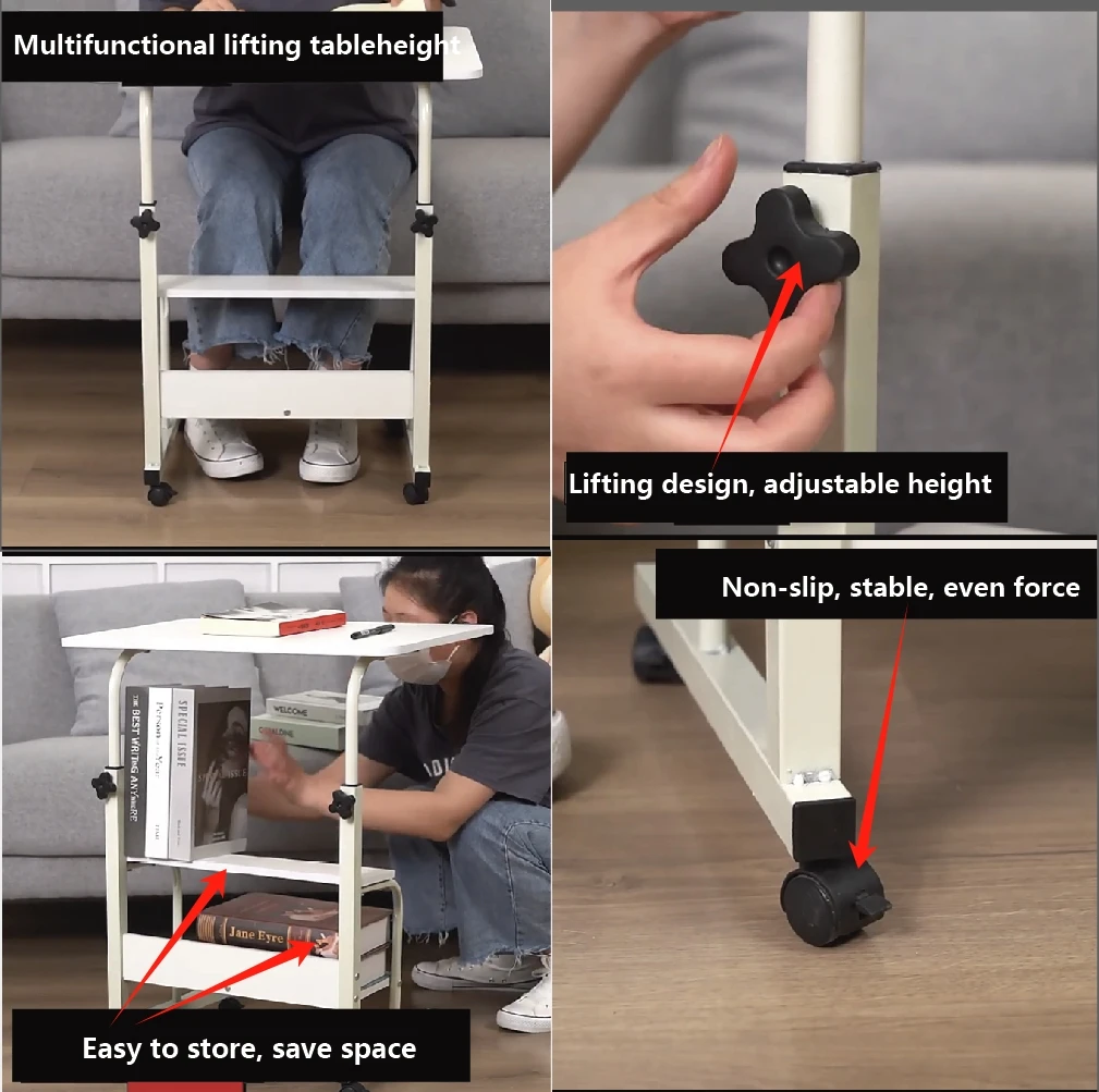 Hot Sale Movable Adjustment  Laptop Table Simple Lift Computer Desk For Bedside Use Removable Laptop Desk