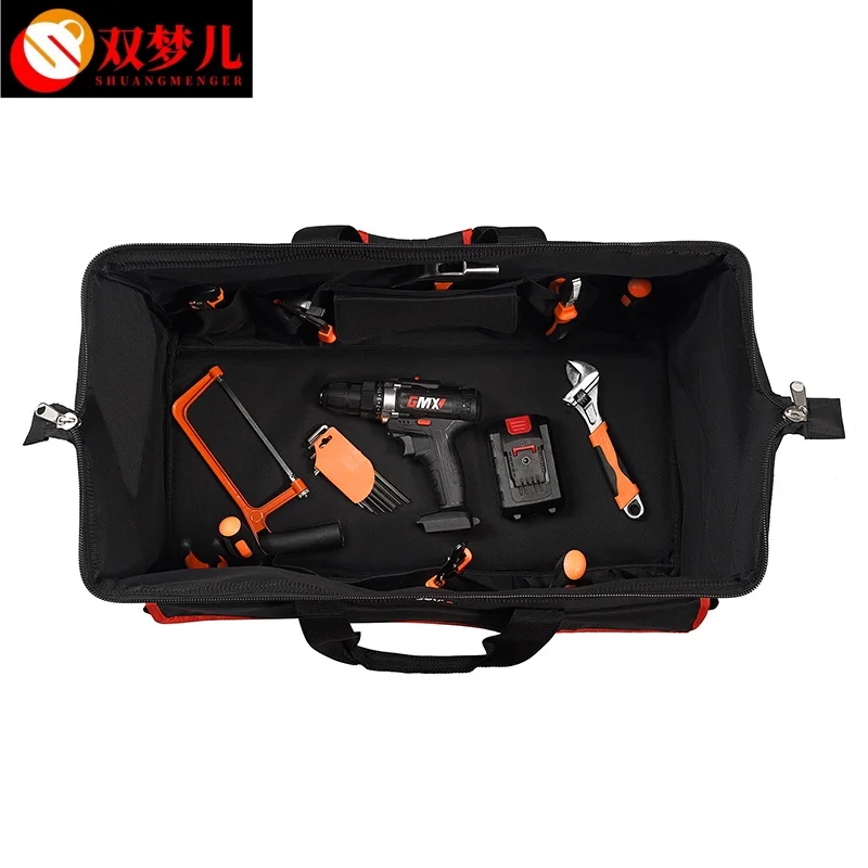 Large Capacity Custom Leather Waist Tool Bag Portable Crossbody for Electrician Multi-Functional Domestic Tool Storage
