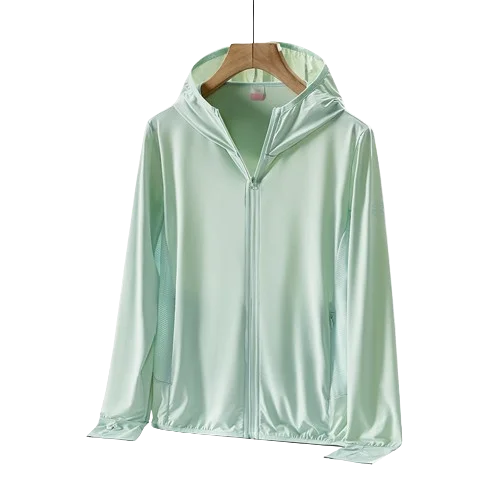 Factory summer ice silk ice feeling hooded sunscreen ultra-light breathable skin windbreaker