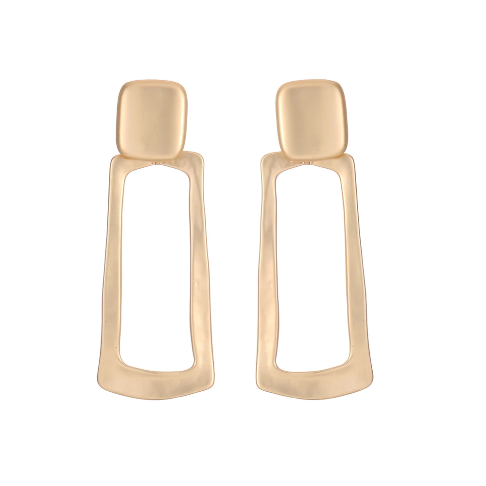 TongLing Alloy Silver & 18K Gold Plated Earrings Square Hoop & Circle Ring Heart Shape Wedding Party Engagement Gift Women Girls