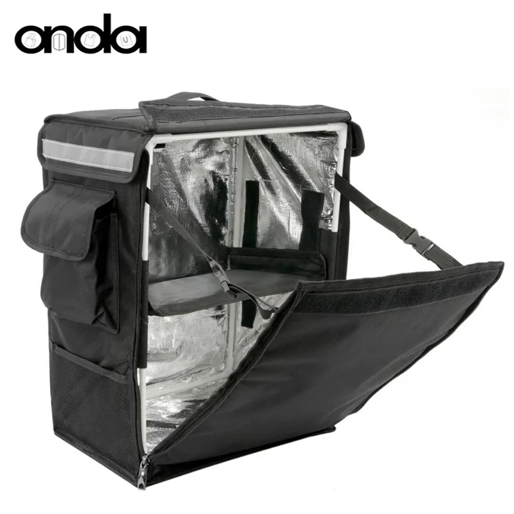 Large capacity cooler bag custom logo waterproof  food delivery backpack pizza bag scooter backpack for food