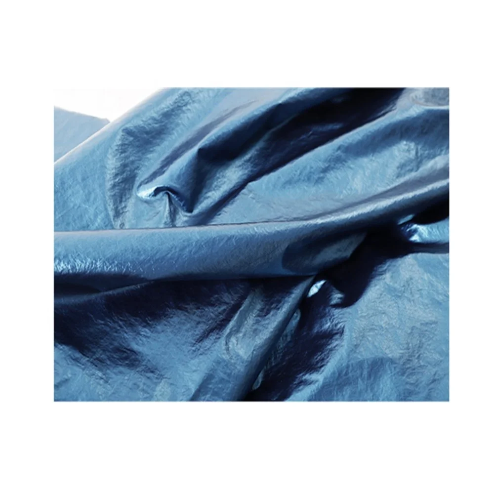 Hot sale crinkle nylon taffeta PU coating fabric for down jacket
