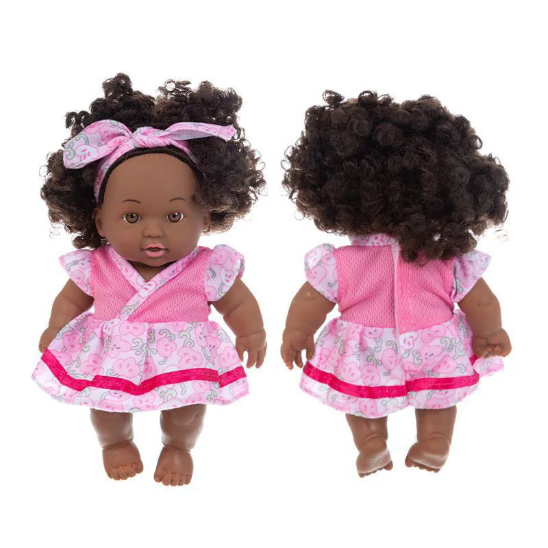 Nathaniel Wholesale 18 Inch 45 Cm Vinyl Dolls For Kids African Black Doll