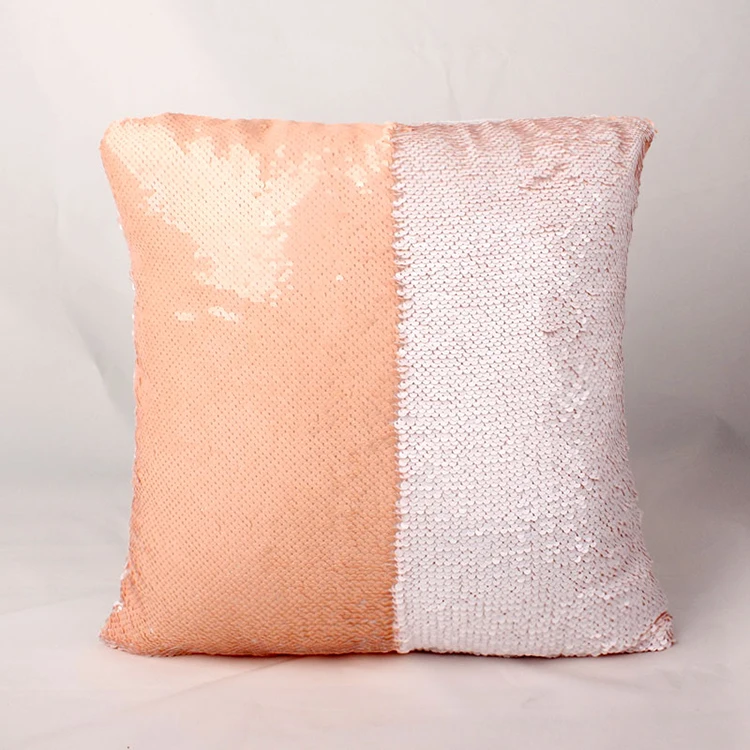 Home Decoration Sublimation Pillow Case Blank Print Magic Two Sided Sequin Custom Cushion Pillow Cover