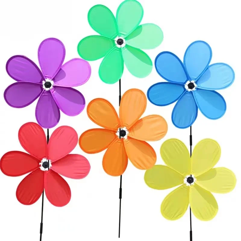2024 New Technology Professional Manufacturing Custom Bright Flower Party Kids Toys Garden Pinwheel