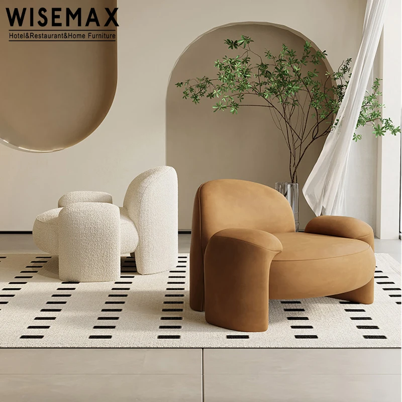 Мебель WISEMAX Современная Минималистичная мебель для дома светлый роскошный односпальный диван итальянский стул отдыха из массива дерева кафе магазина