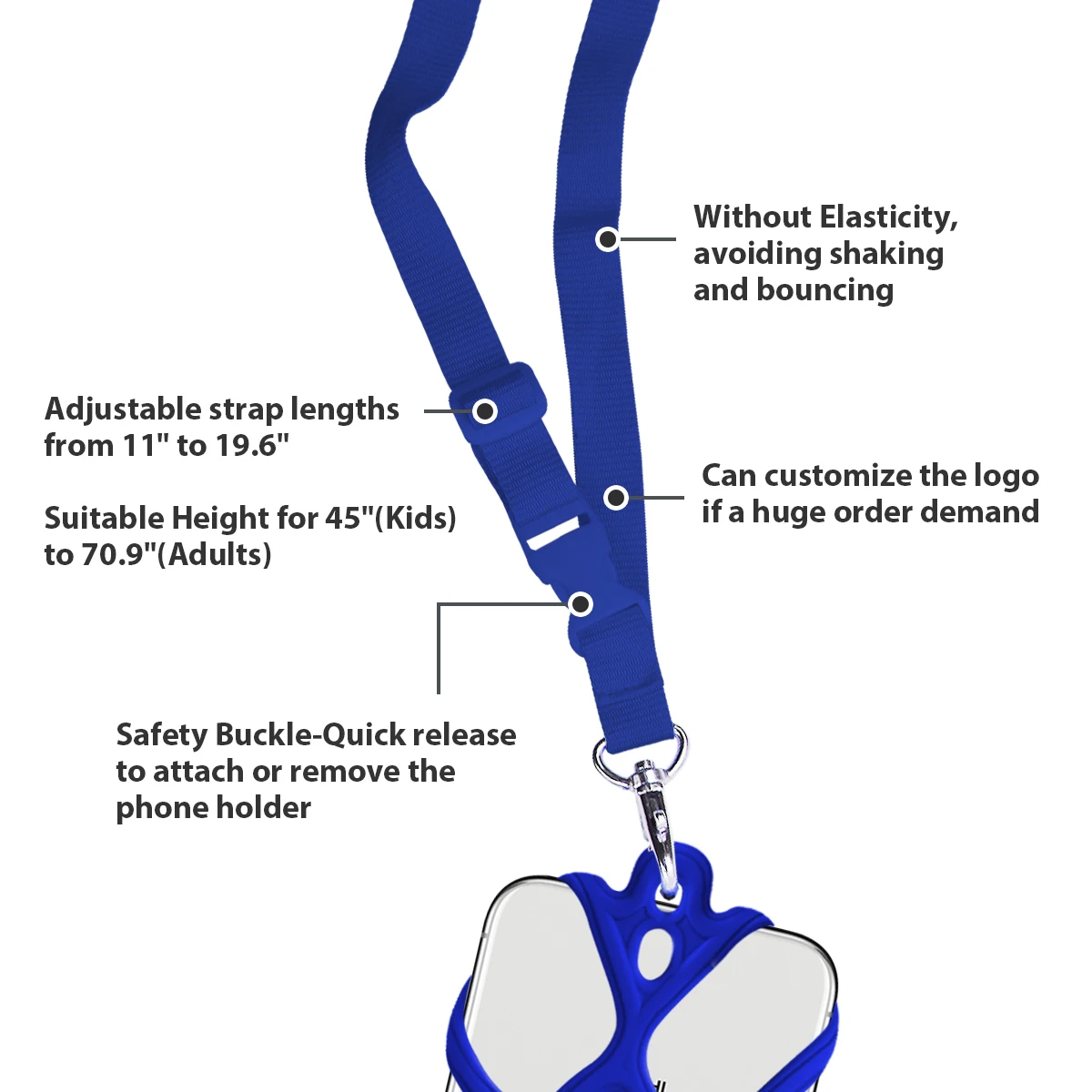 Latest Silicon Universal Mobile Phone Case With Strap For Huawei P20/P20 pro/P30/P30 pro/Mate 20/Mate X