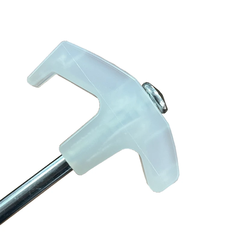 JW-139 Wholesale outdoor camping 25cm fluorescent metal tent pegs heavy duty screw thread luminous tent stakes