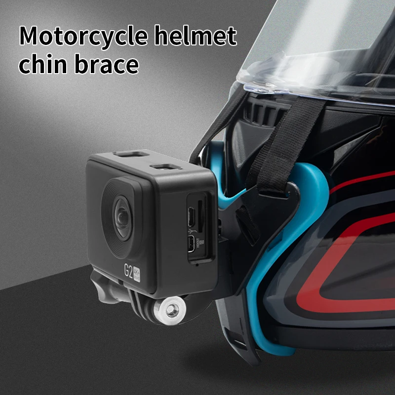 JUNNX New Sports Camera Motorcycle Helmet Chinmount Strap Belt Kit Go Pro Chin Mount for Gopro Hero 10 9 8 7 6 5 DJI