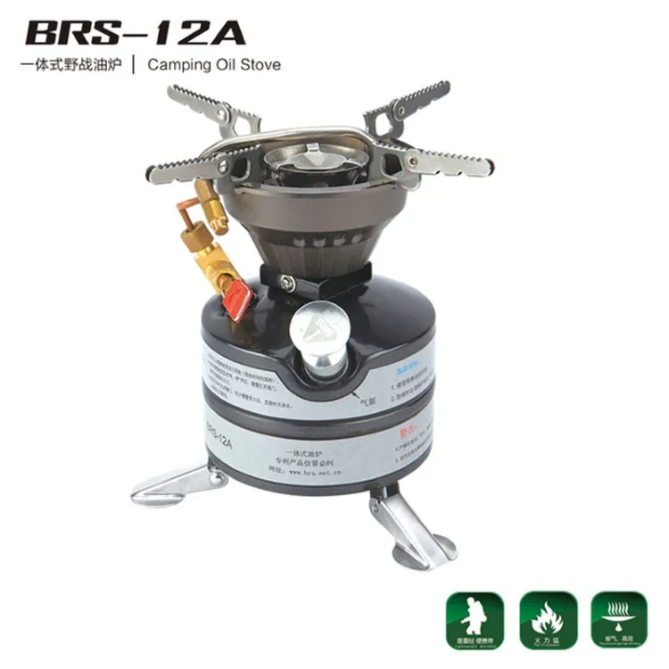 Portable Camp Refill Kitchenware Integroted Cooker With Two Burners Gas Oil Stove
