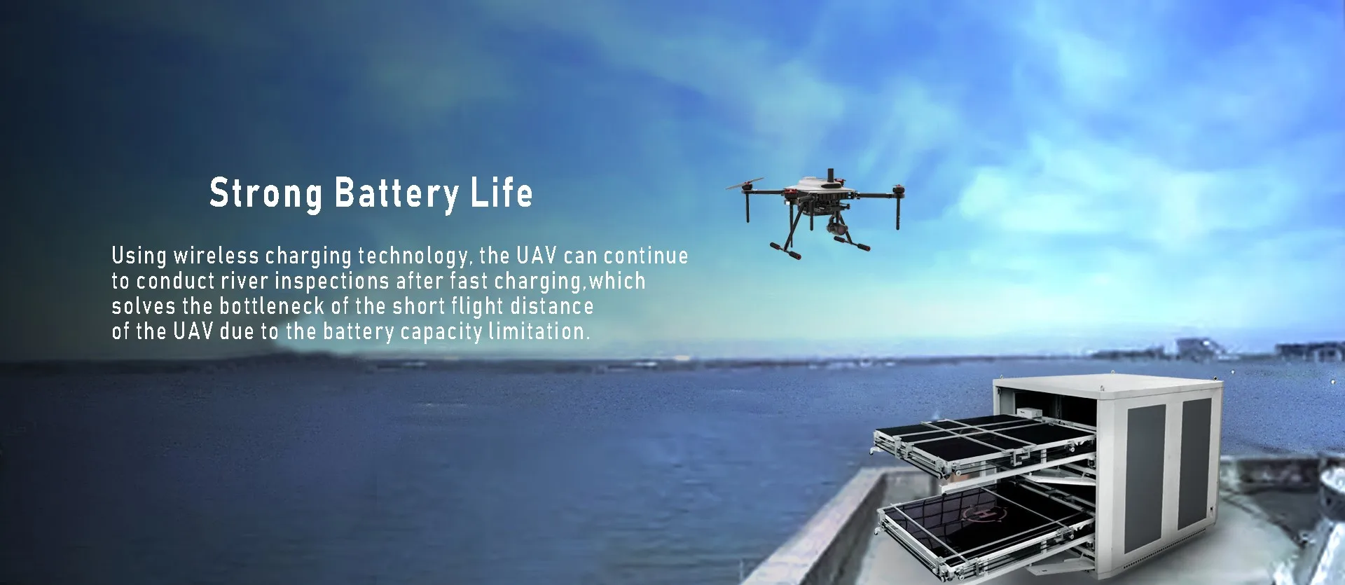 Guardian II UAV Double Hanger Automatic Parking Apron For Goal-Road Congestion Management Goal-Fast Handling of Traffic Accident