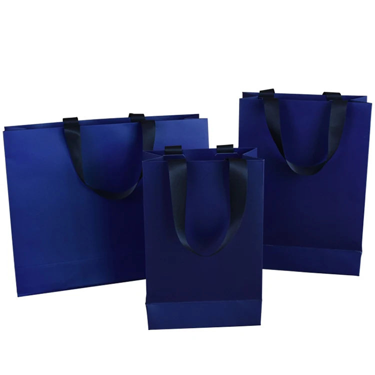 Luxury Custom-Printed Small Paper Bag for Wedding Perfume Clothing Accessories Packaging Art Paper with Ribbon Crafts Candles