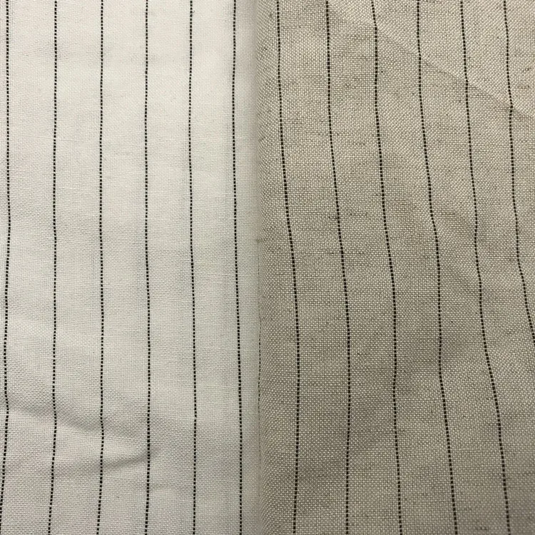 Wholesale Price Linen Cotton Multi Color Stripe Fabric Yarn Dyed Linen Fabric For Shirts Home Textile