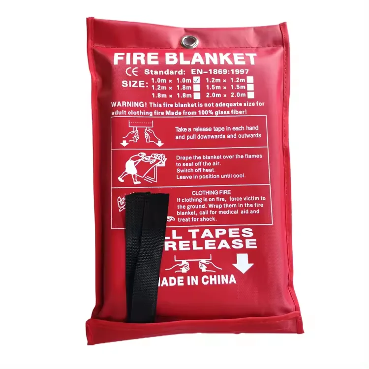OEM Free Sample fire blanket different size 100% fibreglass fire blanket for car and kitchen use