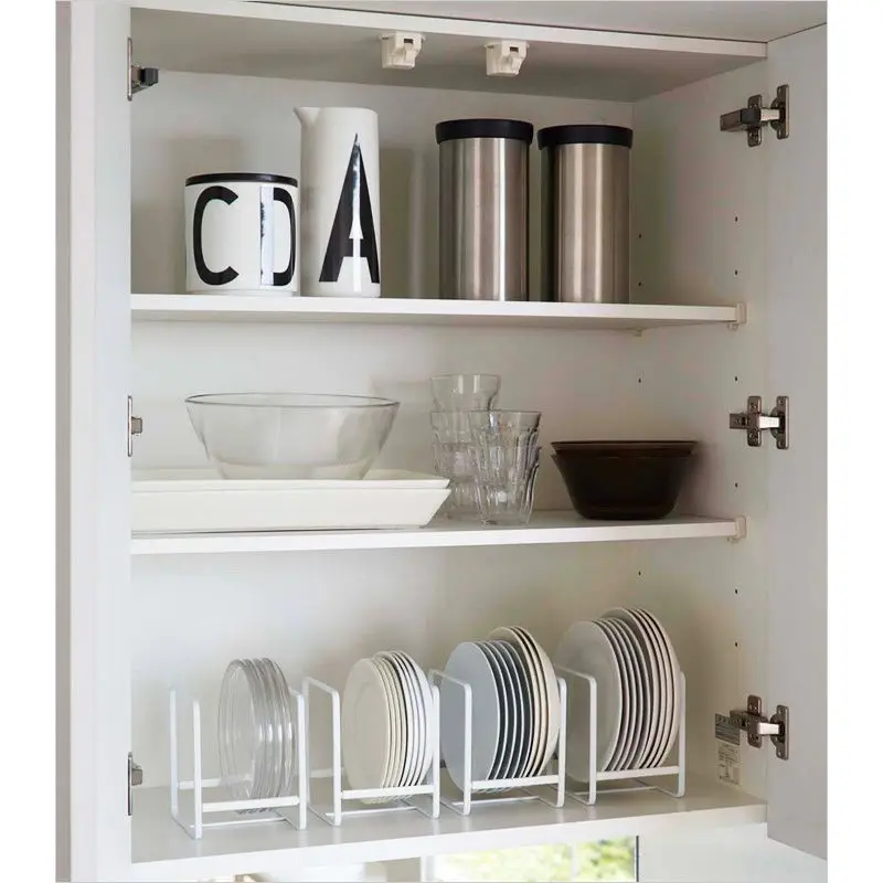 
multifunctional metal dishes storage holder tableware storage rack bowl and dish drain rack 