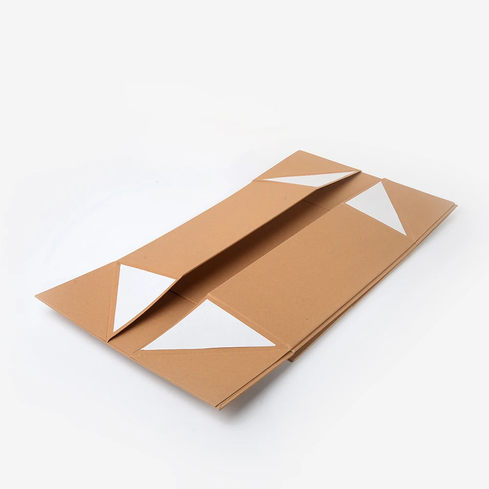 
Custom Big Dress Clothing Recycle Cardboard Folding Kraft Paper Logo Gift Box With Magnetic Closure Lid 