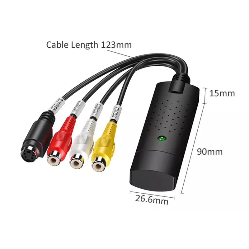 USB 2,0 захвата 4 канала видео ТВ DVD VHS адаптер захвата карты ТВ цифровой видеозаписи (DVR)