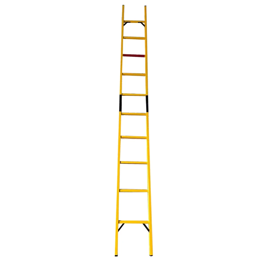 Foldable two section extended insulation ladders fiberglass