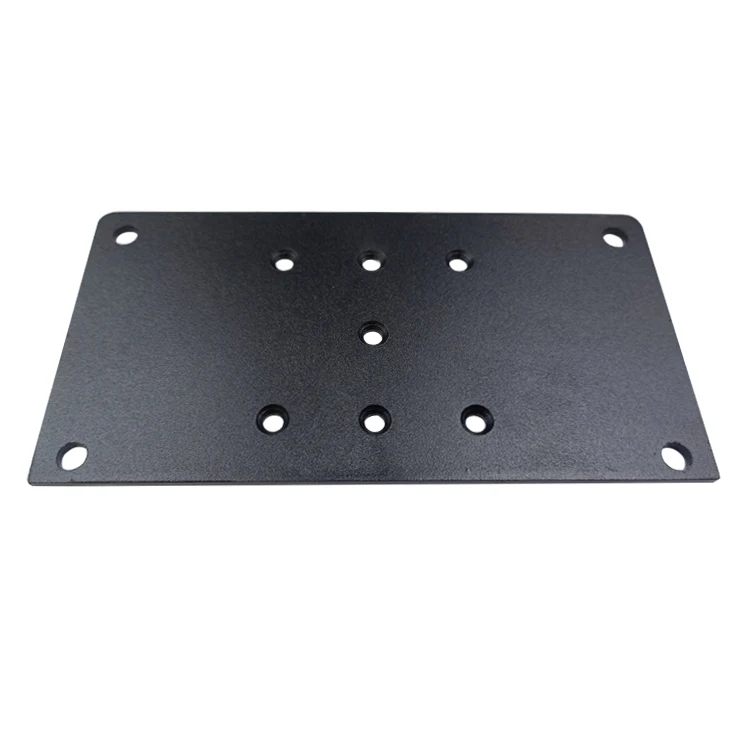 Sheet Metal Fabrication Post Anchor Base Steel Plate for Deck Railing Wood Fence Bracket Wood Connector Metal Deck Railing Plate