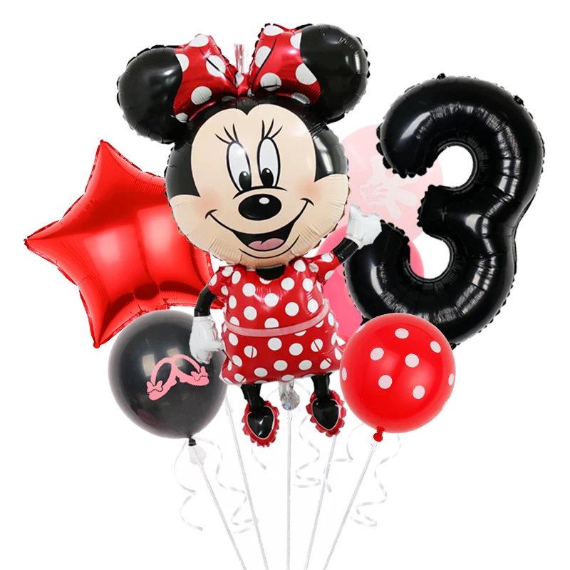 Воздушные шары «Микки Маус», Минни Маус 32 дюйма, фольгированный надувной шар, украшение для детского дня рождения