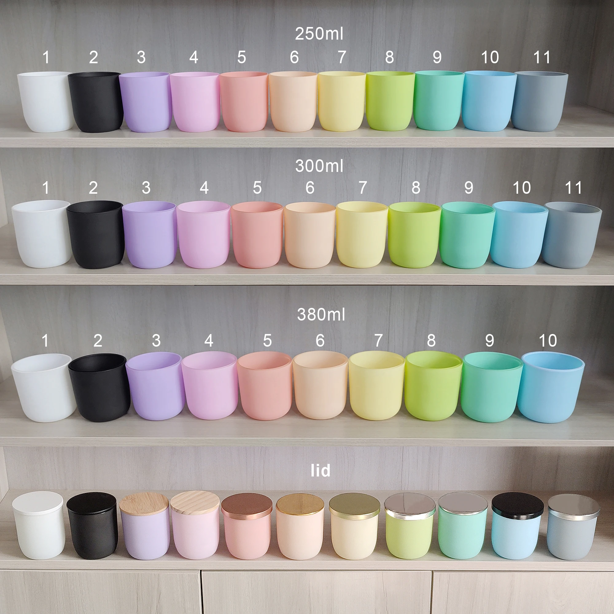 Wholesale Luxury Custom Empty 10 oz Matte Black White Glass Candles Jars/Candle Vessels 12OZ