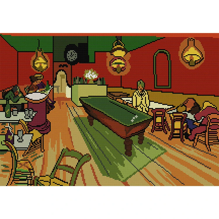 NKF counted cross stitch kits for embroidery  aida fabric Folk Crafts embroidery hoop bamboo cross stitch set