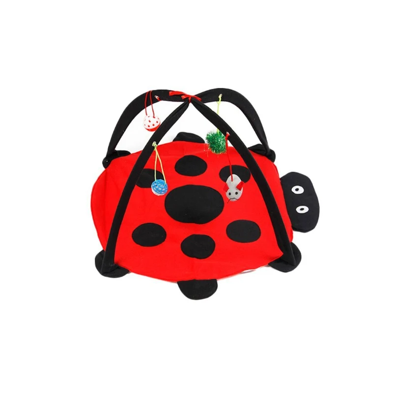Мягкая кровать для домашних животных игрушки кошек с подвесными игрушками колокольчики и
