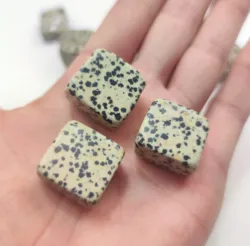 Crystal Healing Stones Natural Crystal Cube  Dalmatian Jasper Cube for DIY Decoration