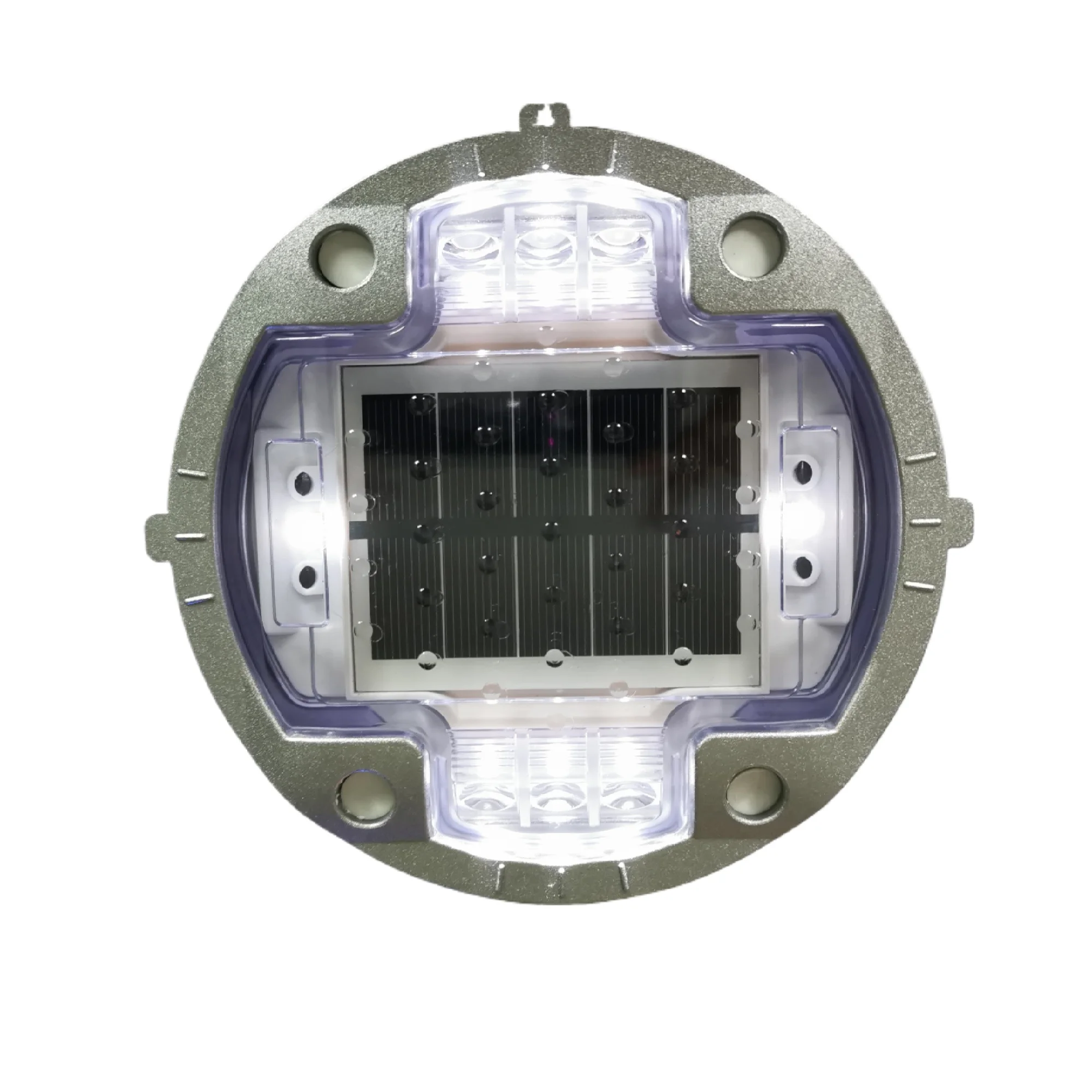 Углубленный Солнечный Дорожный стержень диаметром 150 мм с предупреждением о дорожном движении, мигающим кошачьим глазом