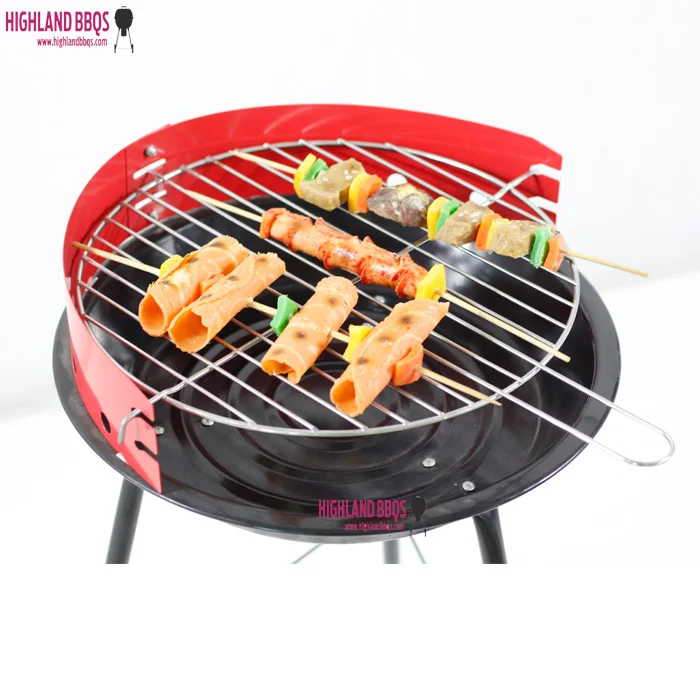 14 inch simple round BBQ Grill outdoor camping portable grill table top charcoal grill